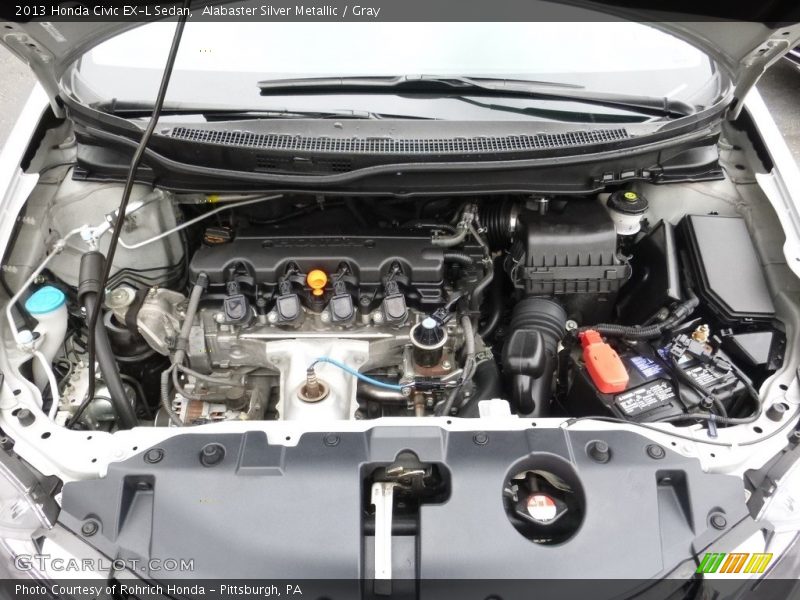 Alabaster Silver Metallic / Gray 2013 Honda Civic EX-L Sedan