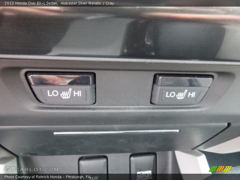 Alabaster Silver Metallic / Gray 2013 Honda Civic EX-L Sedan