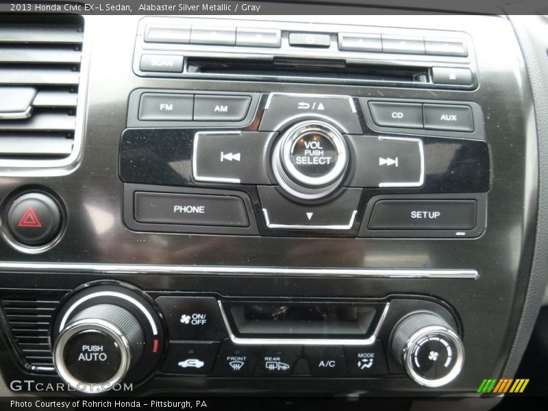 Alabaster Silver Metallic / Gray 2013 Honda Civic EX-L Sedan