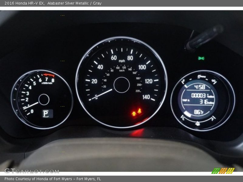 Alabaster Silver Metallic / Gray 2016 Honda HR-V EX