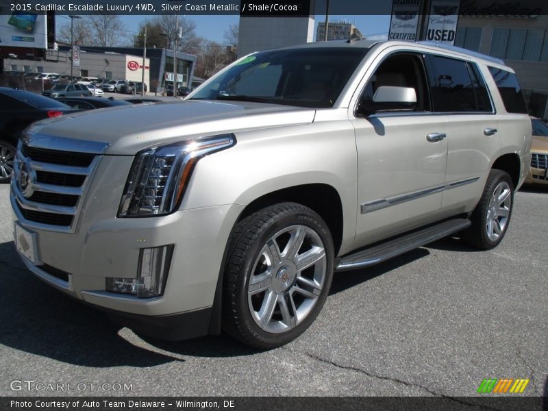 Silver Coast Metallic / Shale/Cocoa 2015 Cadillac Escalade Luxury 4WD