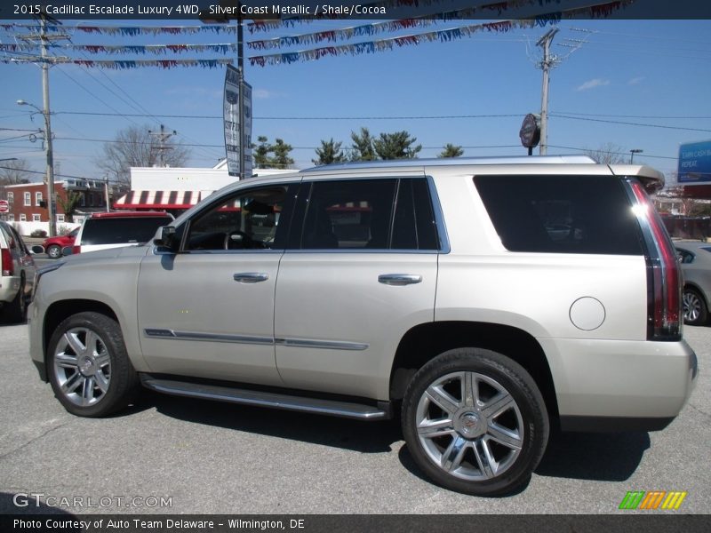 Silver Coast Metallic / Shale/Cocoa 2015 Cadillac Escalade Luxury 4WD