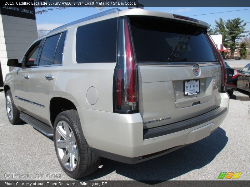 Silver Coast Metallic / Shale/Cocoa 2015 Cadillac Escalade Luxury 4WD