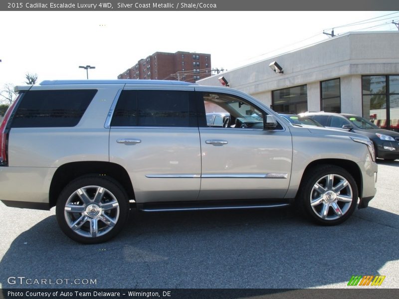 Silver Coast Metallic / Shale/Cocoa 2015 Cadillac Escalade Luxury 4WD