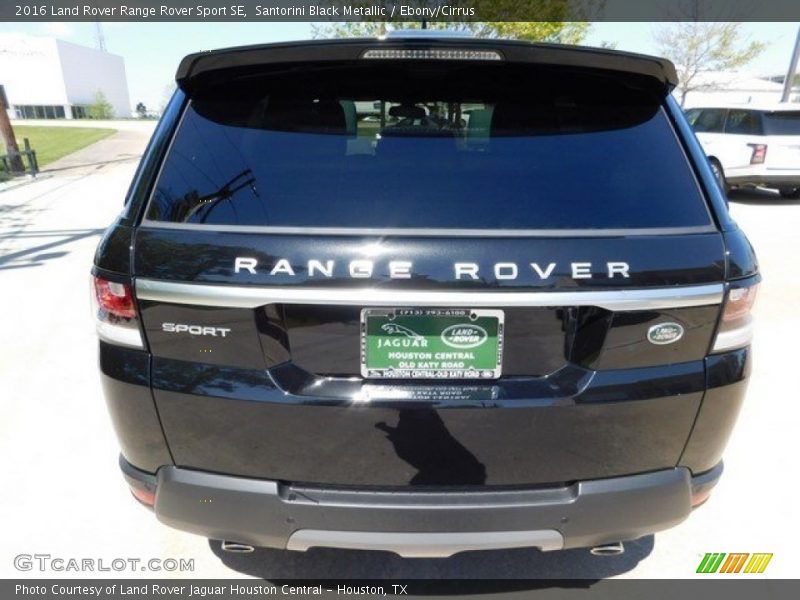 Santorini Black Metallic / Ebony/Cirrus 2016 Land Rover Range Rover Sport SE