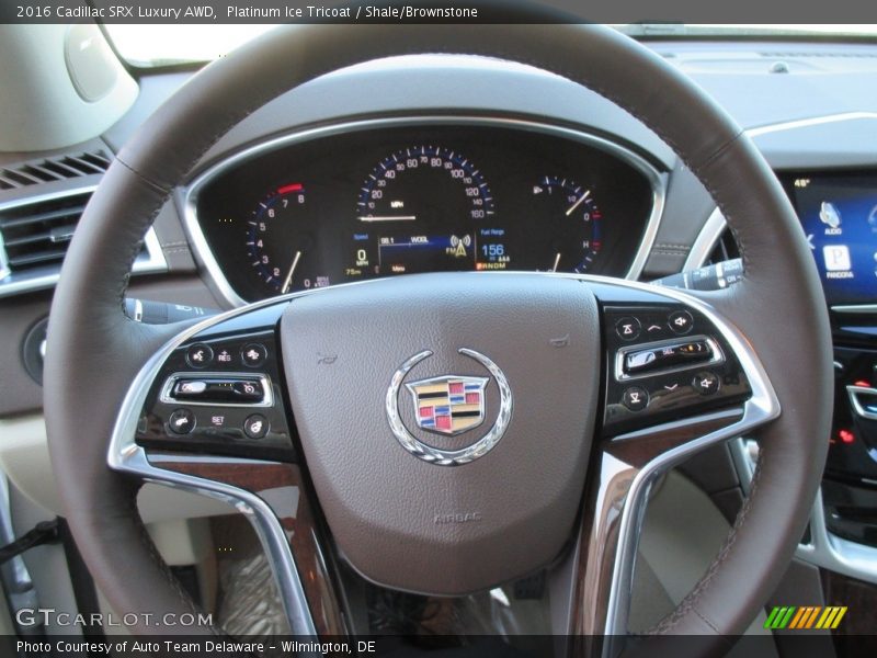 Platinum Ice Tricoat / Shale/Brownstone 2016 Cadillac SRX Luxury AWD