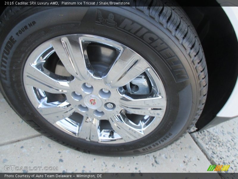 Platinum Ice Tricoat / Shale/Brownstone 2016 Cadillac SRX Luxury AWD