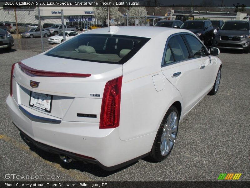 Crystal White Tricoat / Light Neutral 2016 Cadillac ATS 3.6 Luxury Sedan