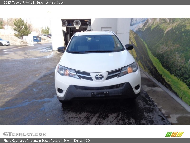 Super White / Black 2015 Toyota RAV4 LE