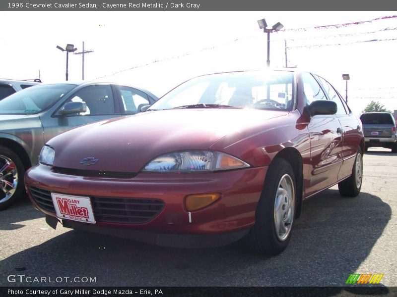 Cayenne Red Metallic / Dark Gray 1996 Chevrolet Cavalier Sedan