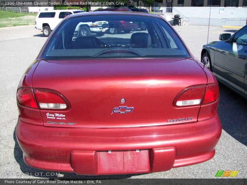 Cayenne Red Metallic / Dark Gray 1996 Chevrolet Cavalier Sedan