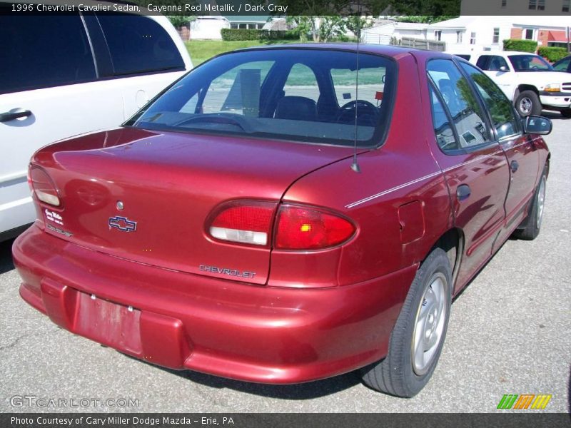 Cayenne Red Metallic / Dark Gray 1996 Chevrolet Cavalier Sedan