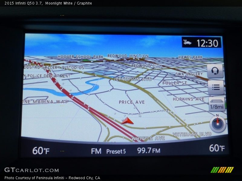 Moonlight White / Graphite 2015 Infiniti Q50 3.7