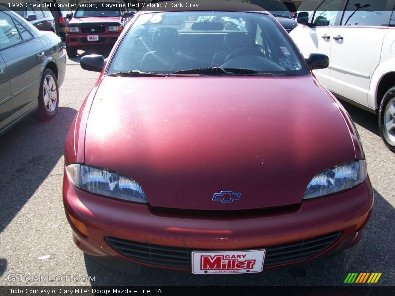Cayenne Red Metallic / Dark Gray 1996 Chevrolet Cavalier Sedan