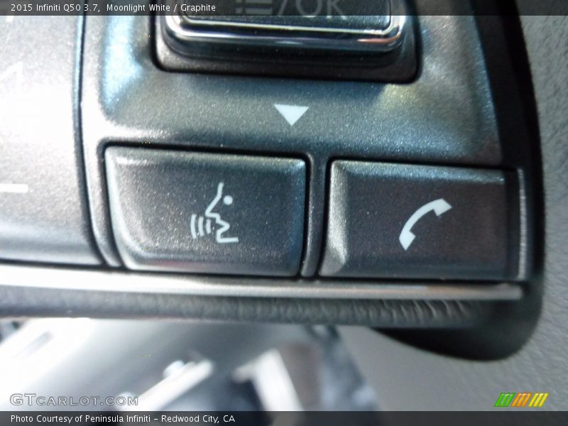 Moonlight White / Graphite 2015 Infiniti Q50 3.7