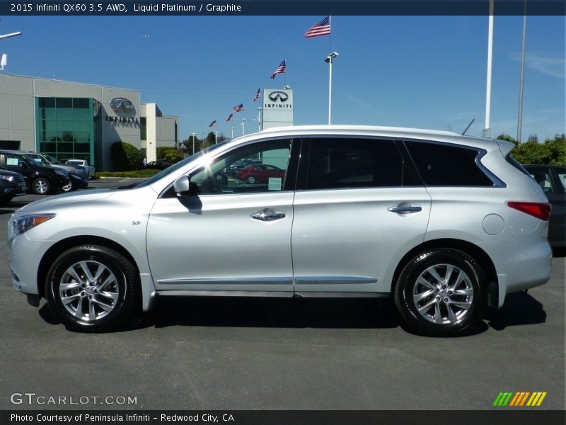 Liquid Platinum / Graphite 2015 Infiniti QX60 3.5 AWD
