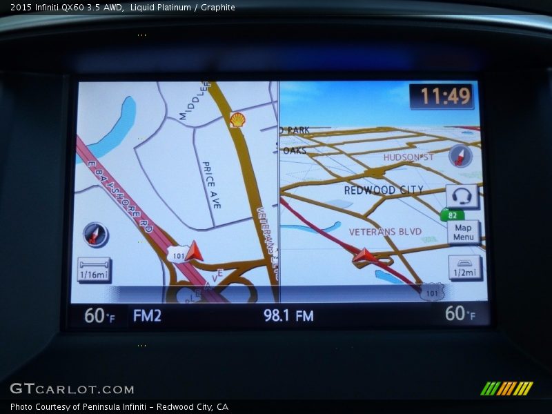 Liquid Platinum / Graphite 2015 Infiniti QX60 3.5 AWD