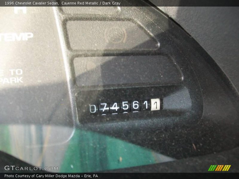 Cayenne Red Metallic / Dark Gray 1996 Chevrolet Cavalier Sedan
