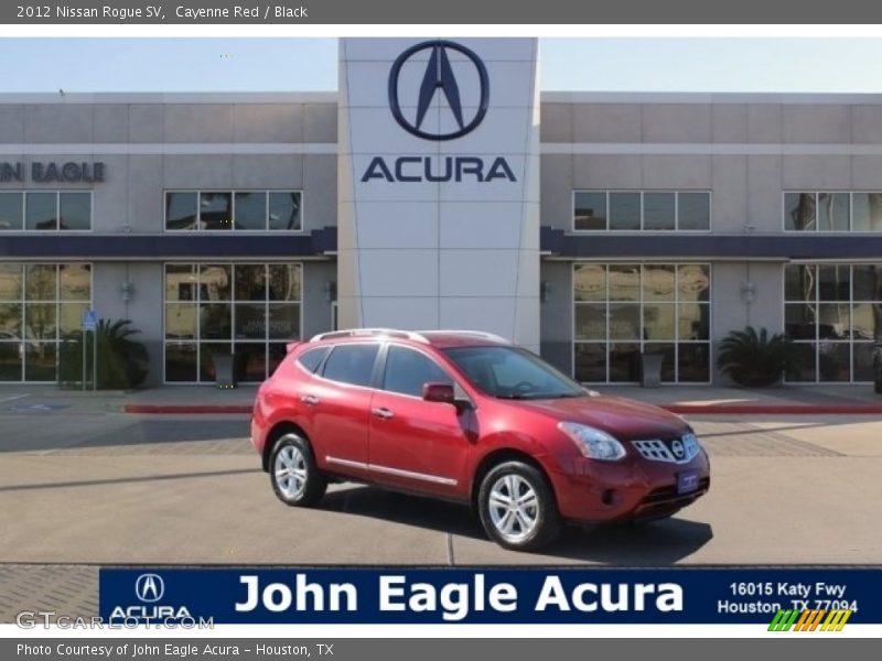 Cayenne Red / Black 2012 Nissan Rogue SV