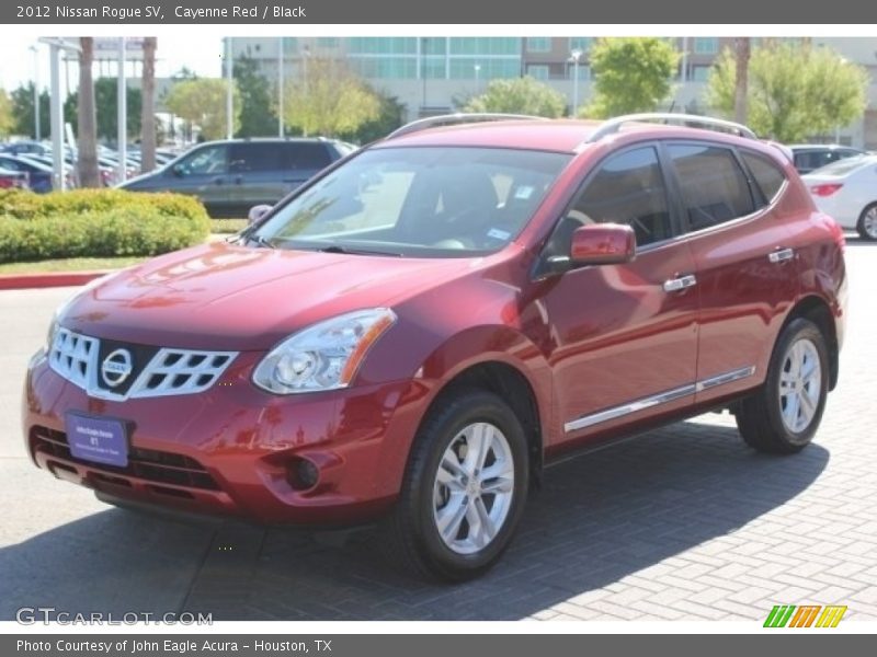 Cayenne Red / Black 2012 Nissan Rogue SV