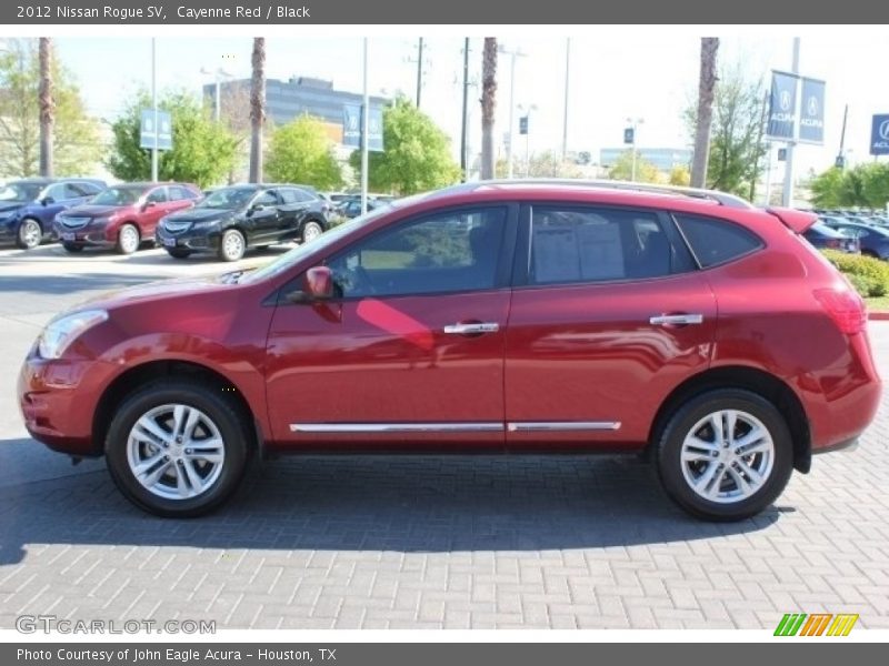 Cayenne Red / Black 2012 Nissan Rogue SV