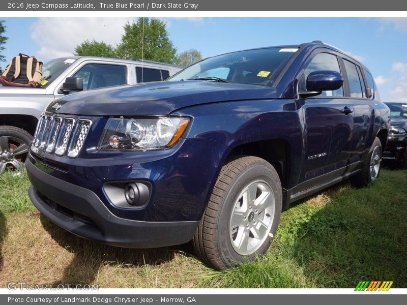 True Blue Pearl / Dark Slate Gray 2016 Jeep Compass Latitude