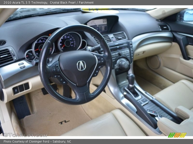 Crystal Black Pearl / Parchment 2010 Acura TL 3.5 Technology