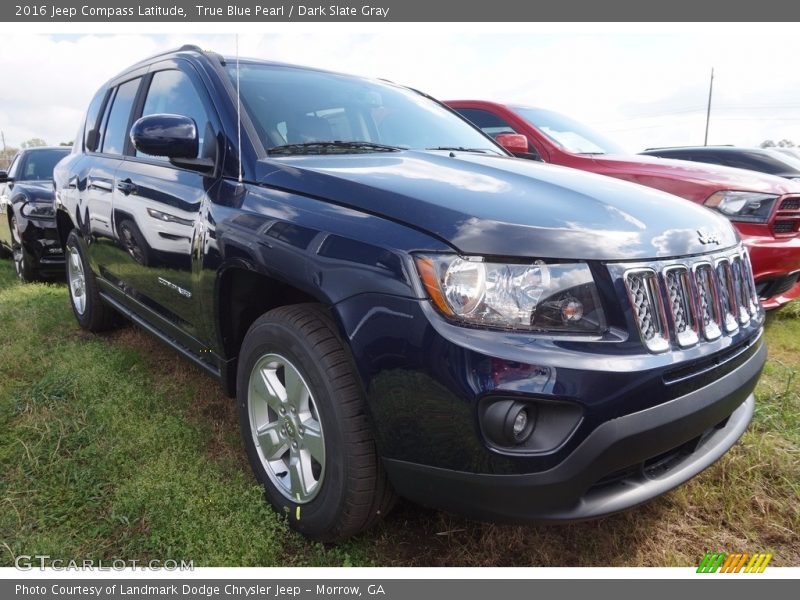True Blue Pearl / Dark Slate Gray 2016 Jeep Compass Latitude