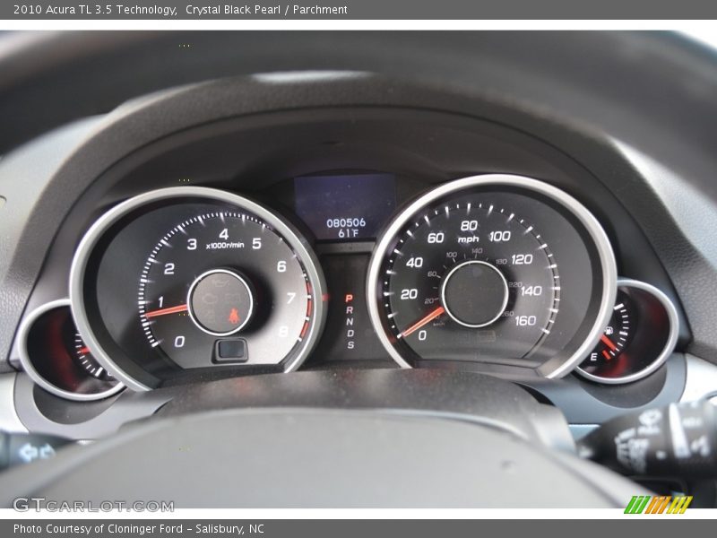 Crystal Black Pearl / Parchment 2010 Acura TL 3.5 Technology