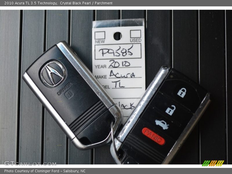 Crystal Black Pearl / Parchment 2010 Acura TL 3.5 Technology