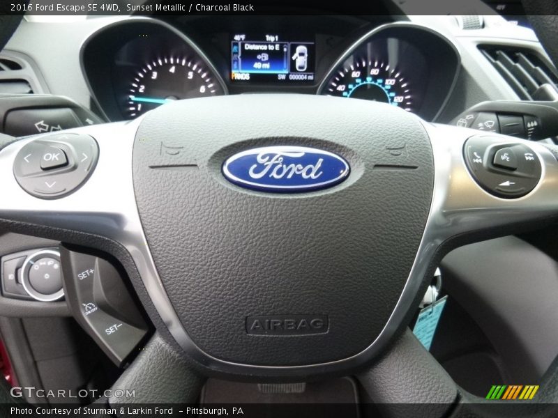 Sunset Metallic / Charcoal Black 2016 Ford Escape SE 4WD