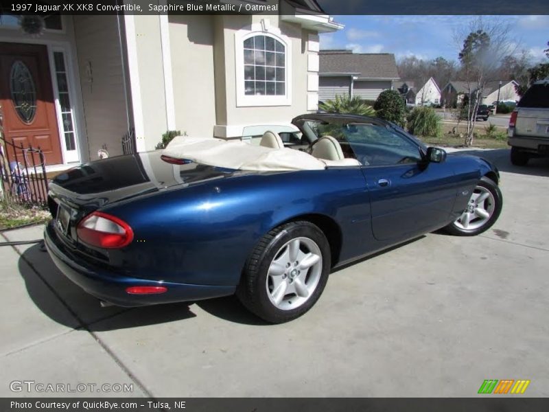 Sapphire Blue Metallic / Oatmeal 1997 Jaguar XK XK8 Convertible