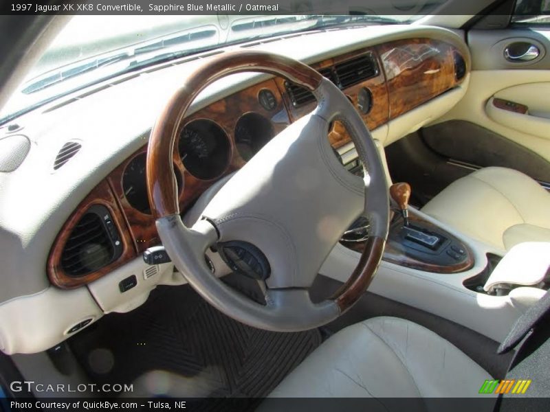 Sapphire Blue Metallic / Oatmeal 1997 Jaguar XK XK8 Convertible