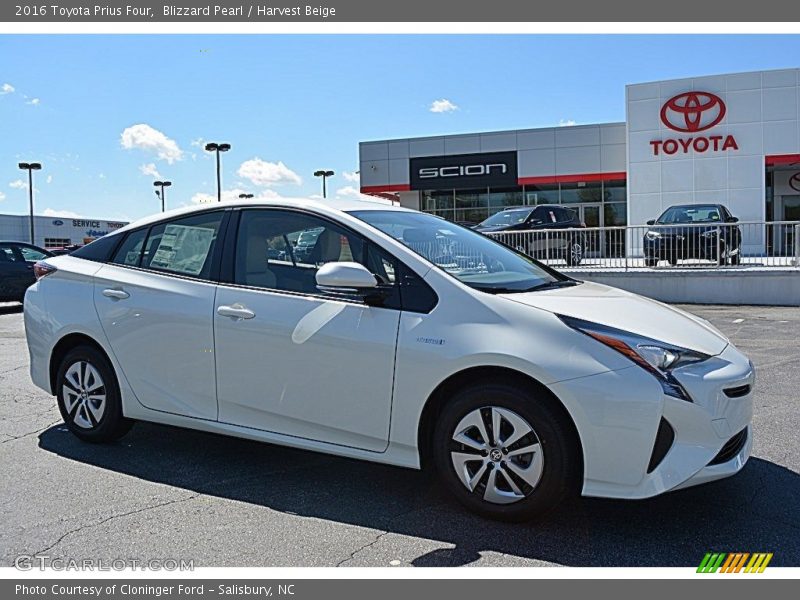 Blizzard Pearl / Harvest Beige 2016 Toyota Prius Four