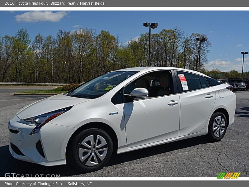Blizzard Pearl / Harvest Beige 2016 Toyota Prius Four
