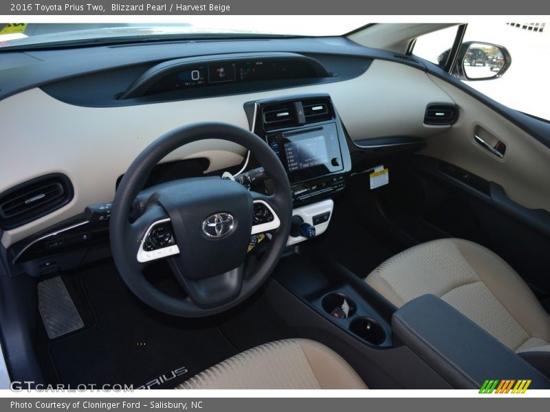 Blizzard Pearl / Harvest Beige 2016 Toyota Prius Two