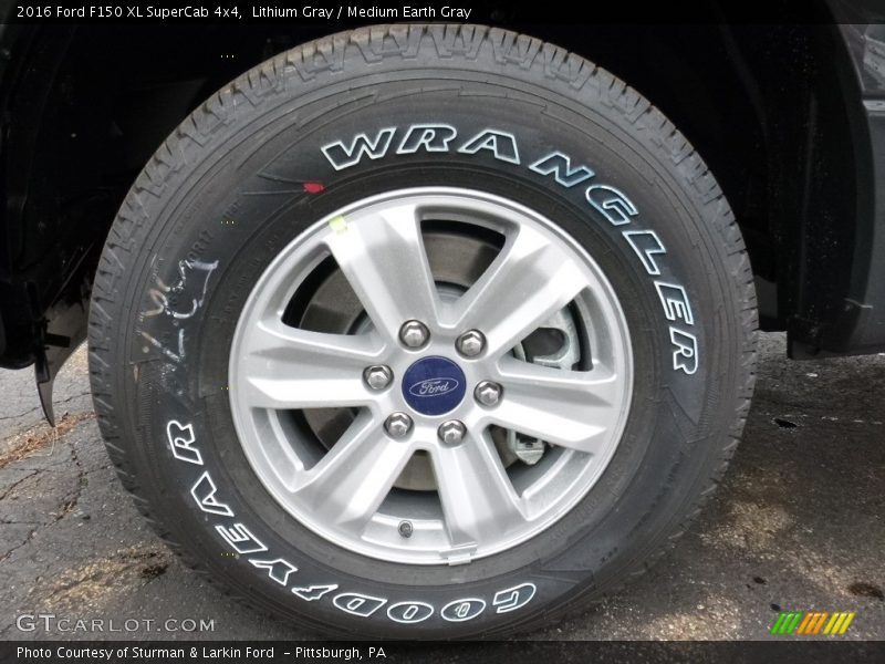 Lithium Gray / Medium Earth Gray 2016 Ford F150 XL SuperCab 4x4