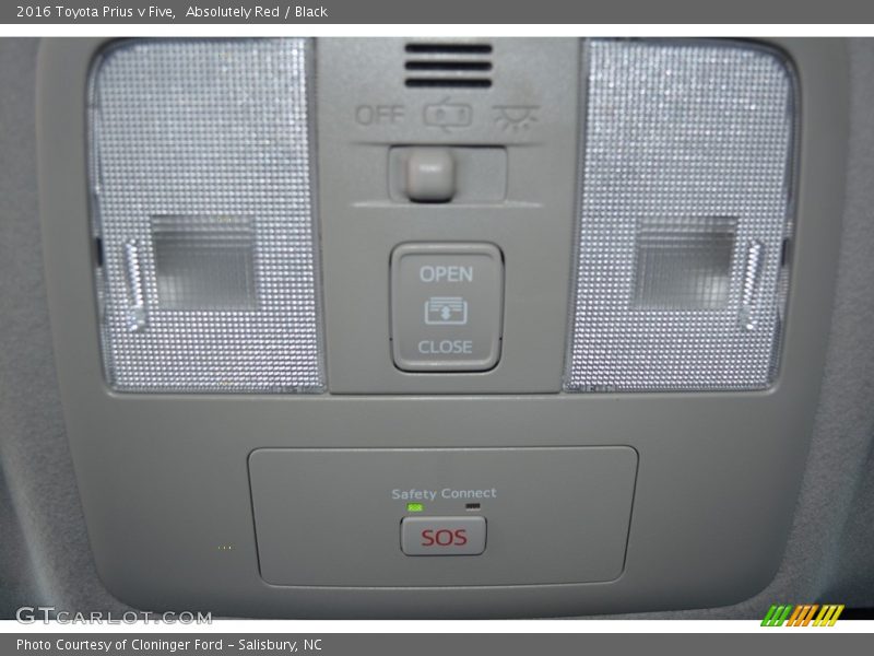 Absolutely Red / Black 2016 Toyota Prius v Five