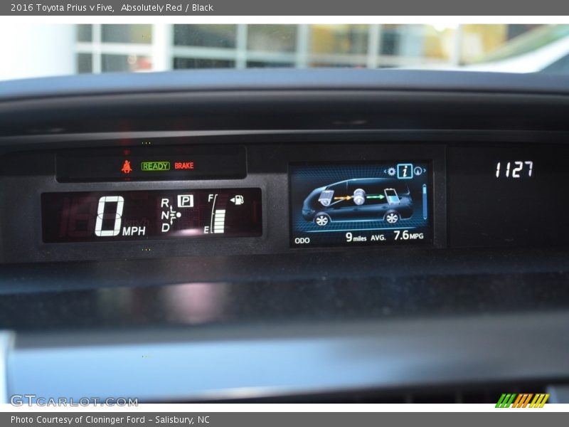 Absolutely Red / Black 2016 Toyota Prius v Five