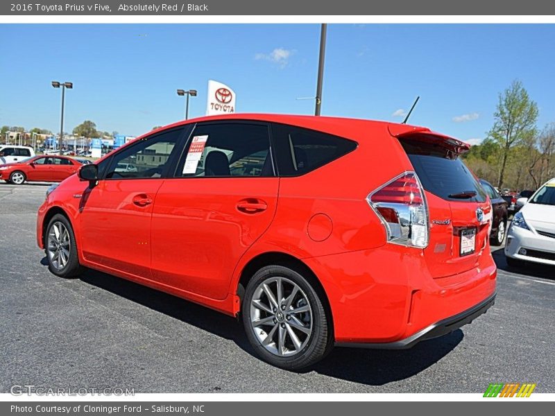 Absolutely Red / Black 2016 Toyota Prius v Five