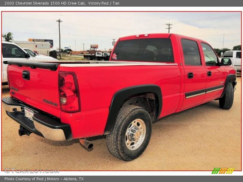 Victory Red / Tan 2003 Chevrolet Silverado 1500 HD Crew Cab