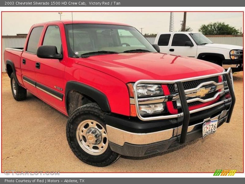 Victory Red / Tan 2003 Chevrolet Silverado 1500 HD Crew Cab