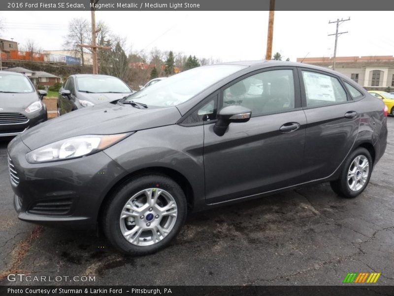 Magnetic Metallic / Medium Light Stone 2016 Ford Fiesta SE Sedan