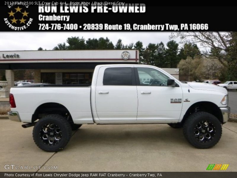 Bright White / Black/Diesel Gray 2013 Ram 2500 SLT Crew Cab 4x4