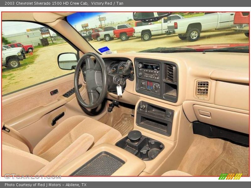 Victory Red / Tan 2003 Chevrolet Silverado 1500 HD Crew Cab