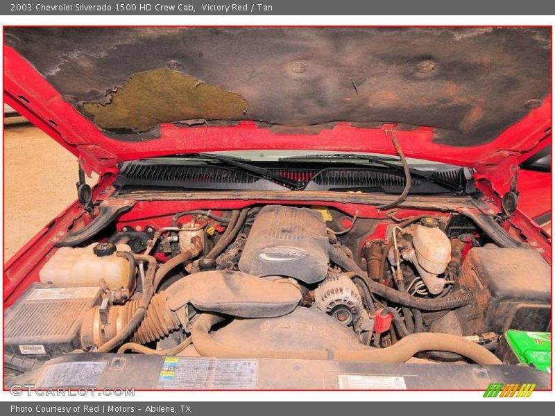 Victory Red / Tan 2003 Chevrolet Silverado 1500 HD Crew Cab