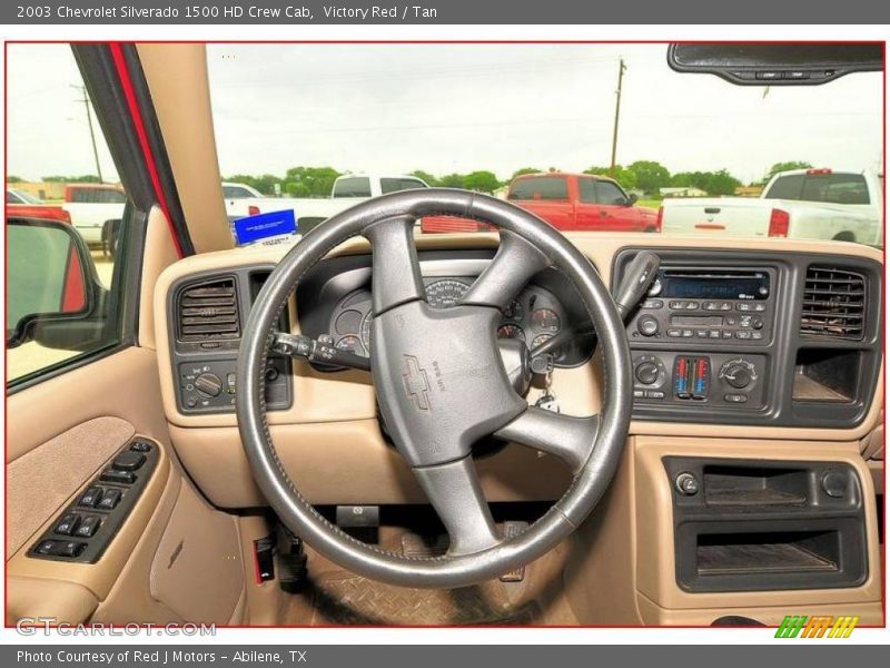 Victory Red / Tan 2003 Chevrolet Silverado 1500 HD Crew Cab