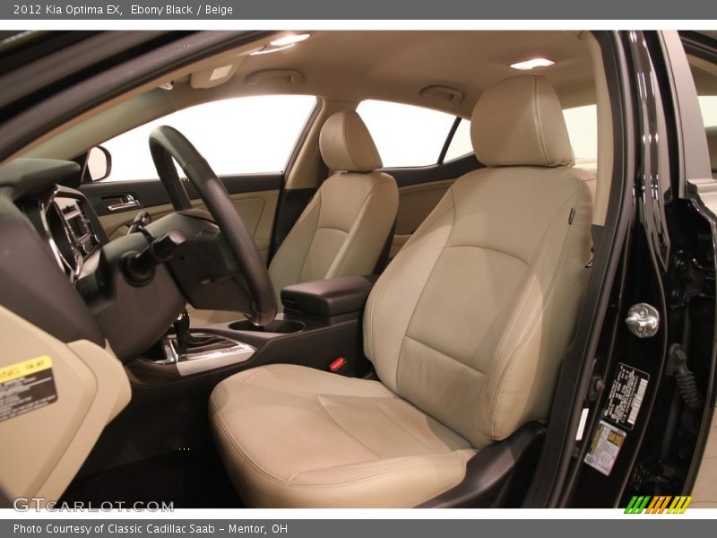 Ebony Black / Beige 2012 Kia Optima EX