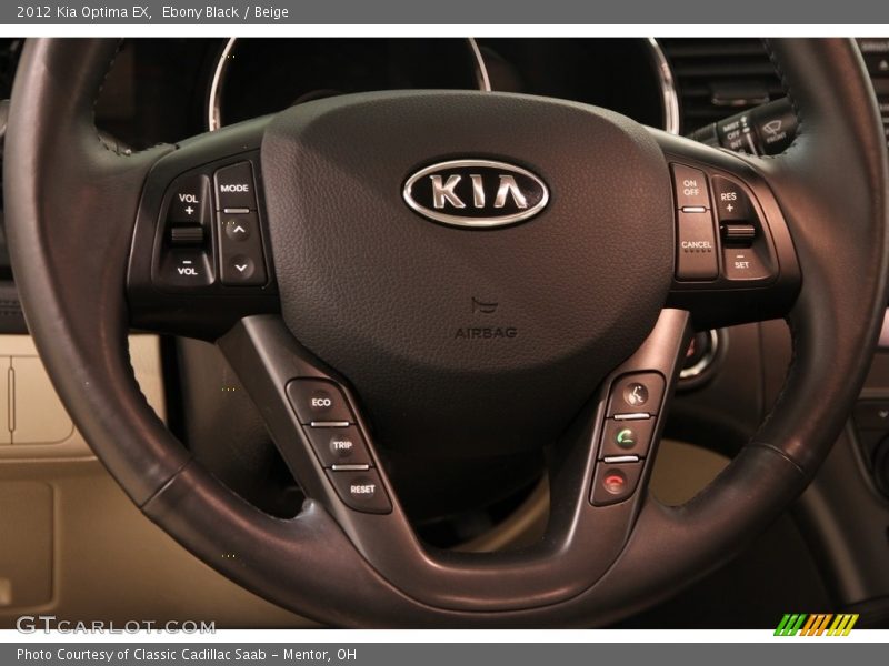 Ebony Black / Beige 2012 Kia Optima EX