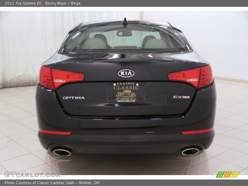 Ebony Black / Beige 2012 Kia Optima EX